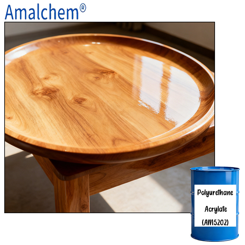 Résine avancée d’acrylate de polyéther polyuréthane Curable UV AM5202 pour la finition plastique Durable