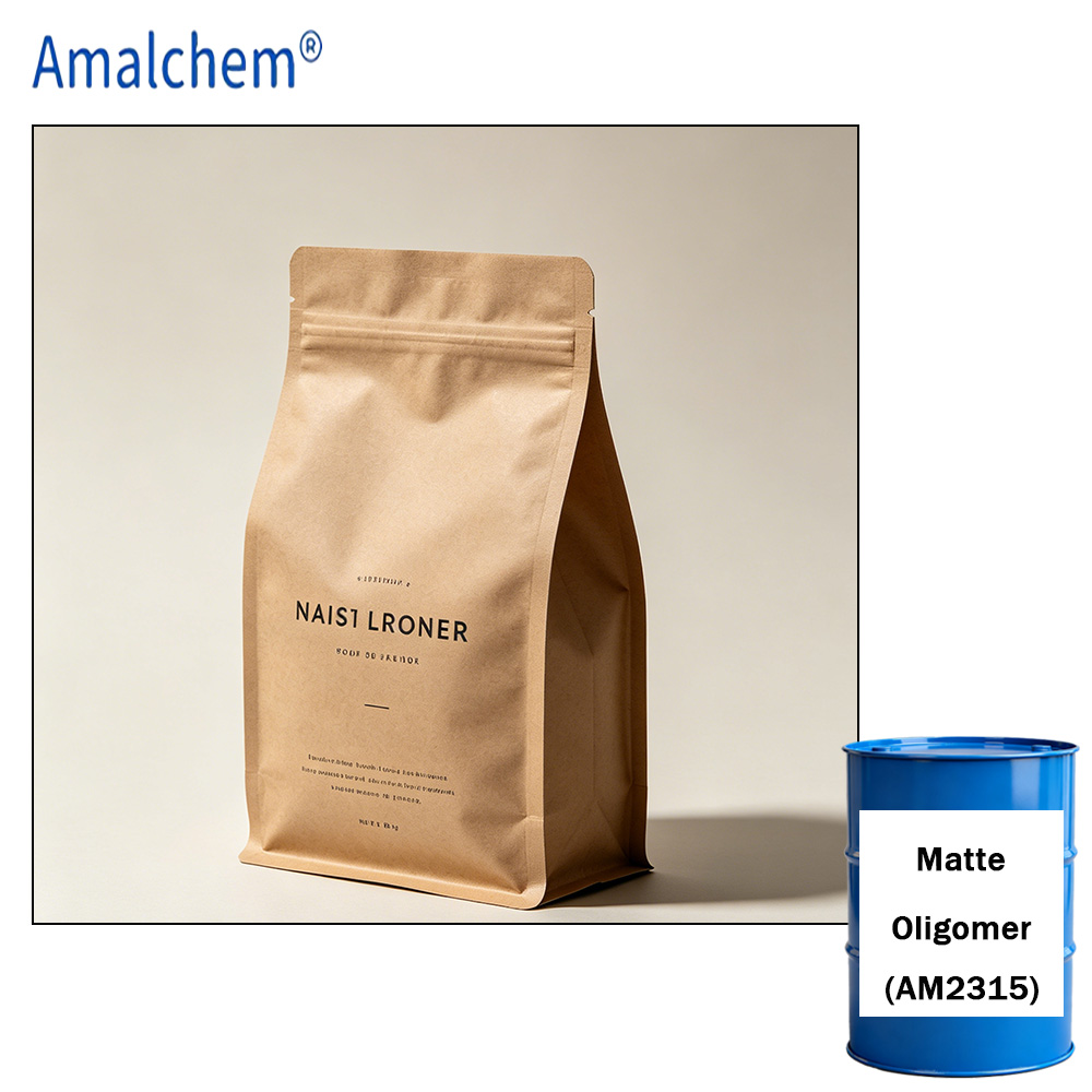 AM2315 UV Matte Resin - Acrylate de polyuréthane trifonctionnel à haute viscosité pour encres d’impression auto-matting, durcissement rapide et flexibles