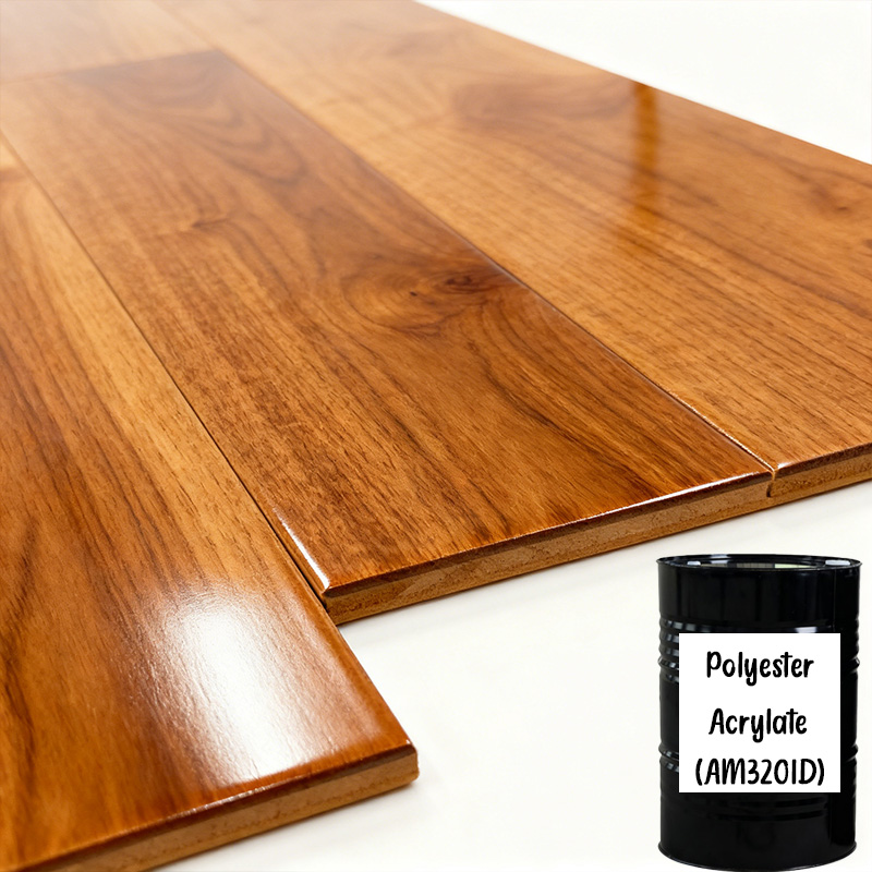 Acrylate de Polyester haute plénitude polymérisant UV oligomère pour le revêtement de bois