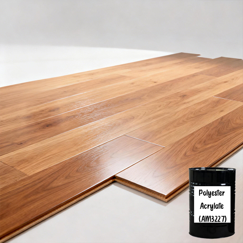 AM3227 Polyester Acrylate oligomère - bonne mouillabilité et poliabilité pour les revêtements de bois, de sol et de plastique