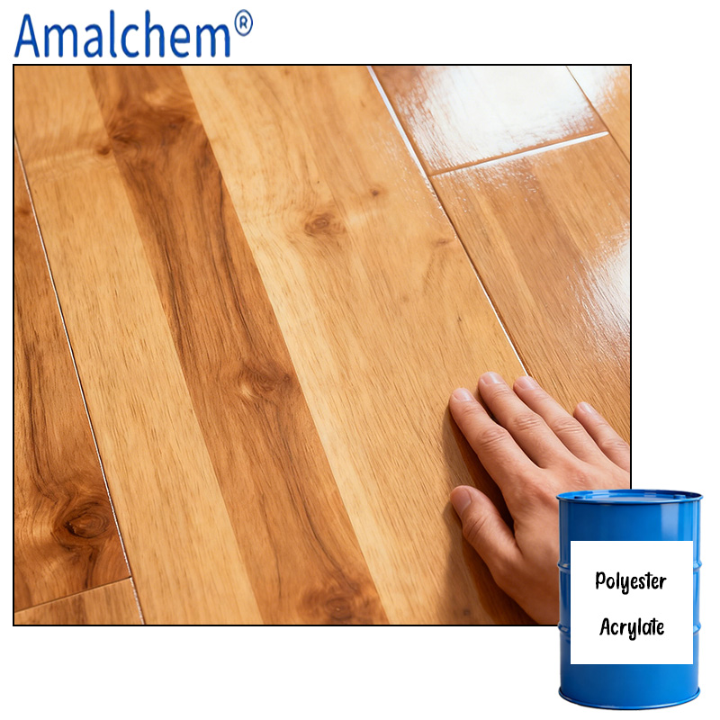 Résine Acrylate Polyester Curable UV personnalisée pour le bois, le plancher et la finition plastique