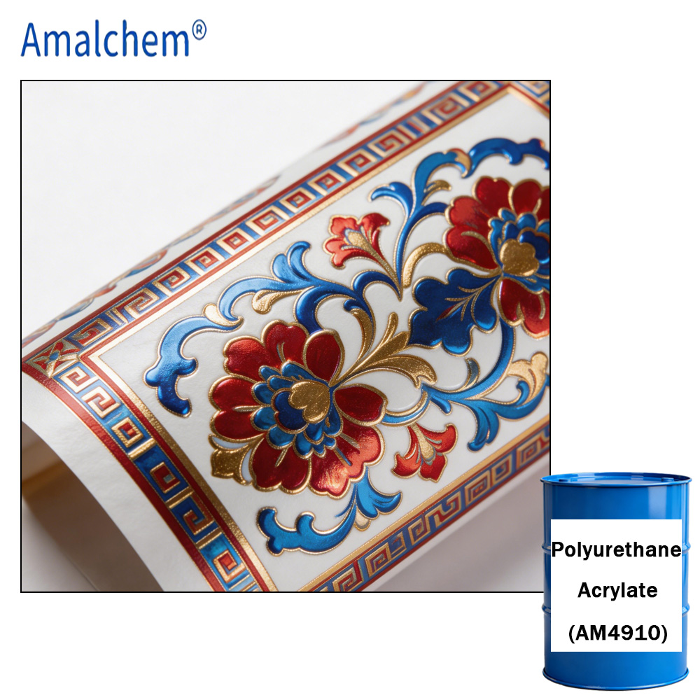AM4910 Oligomer d’acrylate de polyuréthane curable aux UV- résistance exceptionnelle à l’abrasion et durcissement à haute vitesse pour les systèmes d’encre ultra-résistants à l’usure et à l’usure