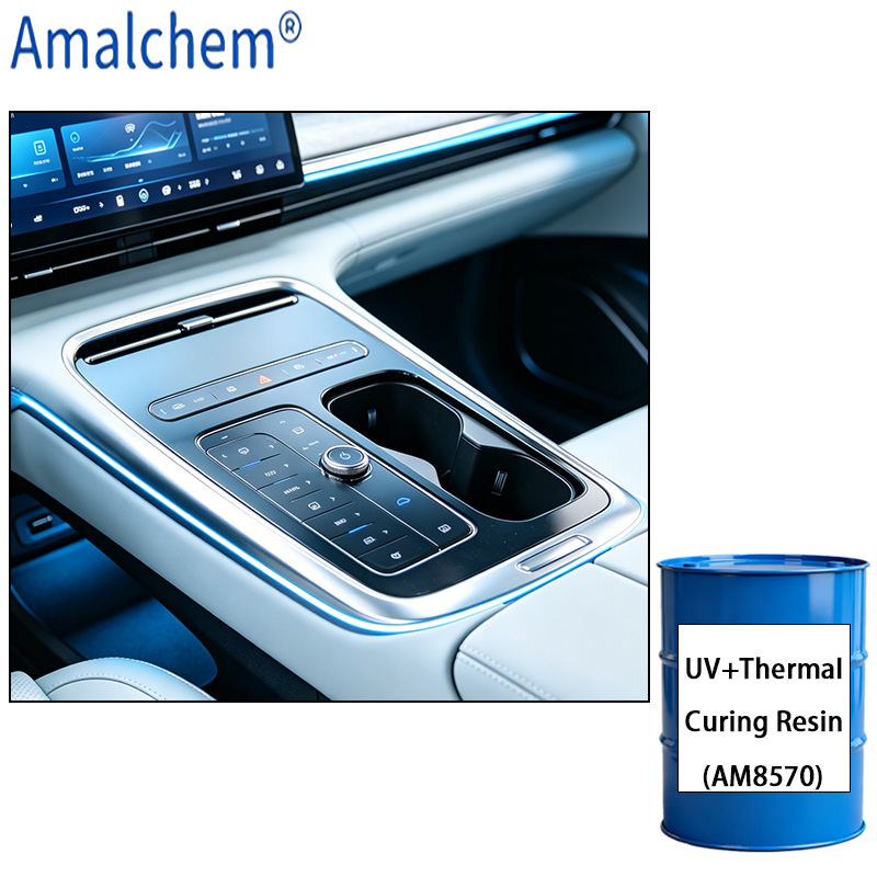 AM8570 Dual-Cure Resin (UV+ thermique) - résistant à l’iode, formule à faible tension superficielle pour les systèmes de revêtement intérieur, plastique et extérieur