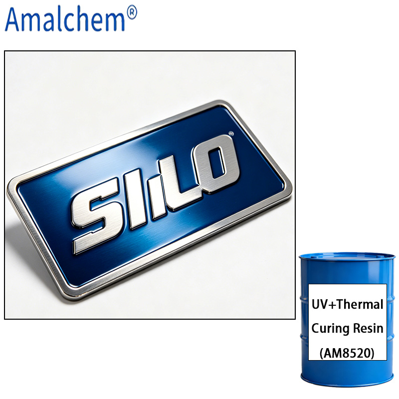 AM8520 UV+ résine de durcissement thermique <BOS> haute adhérence, pulvérisation saline et résistance à l’eau pour les revêtements de métal et de verre